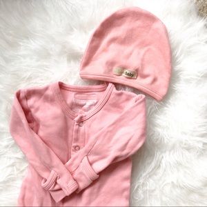 L'oved Baby Footed Sleeper and Hat